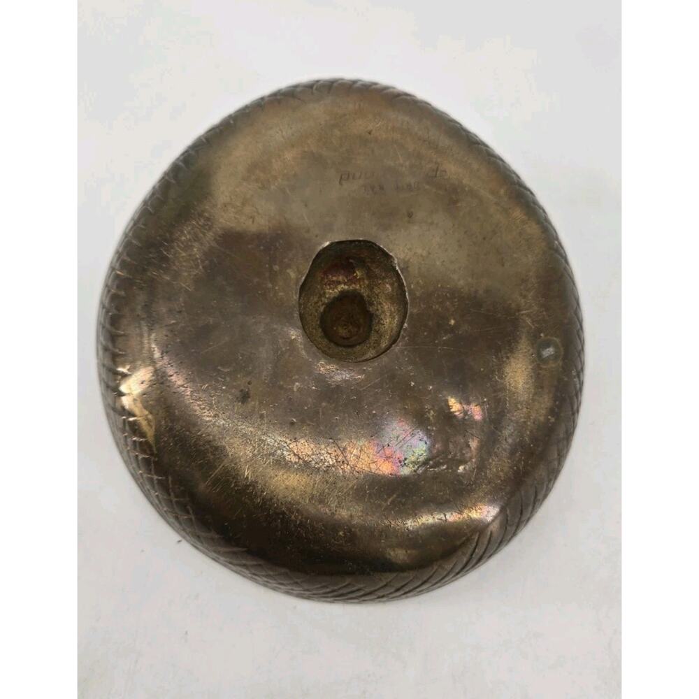 Vtg 1946 Russwood Sombrero Solid Cast Bronze Trinket Dish Jewelry Holder 5" - Picture 6 of 13